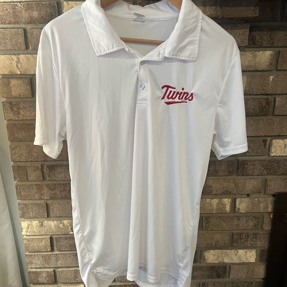 MN Twins Polanco Baseball Polo/Jersey White Size M